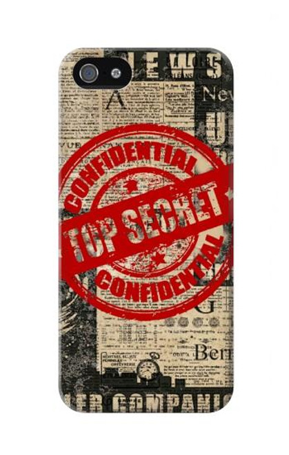 S3937 Text Top Secret Art Vintage Hülle Schutzhülle Taschen für iPhone 5 5S SE