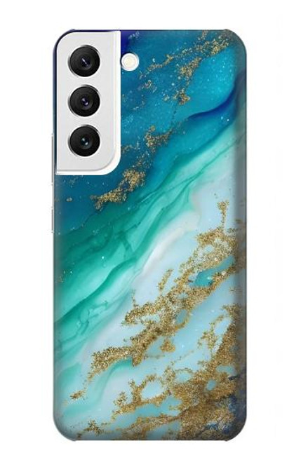 S3920 Abstract Ocean Blue Color Mixed Emerald Hülle Schutzhülle Taschen für Samsung Galaxy S22