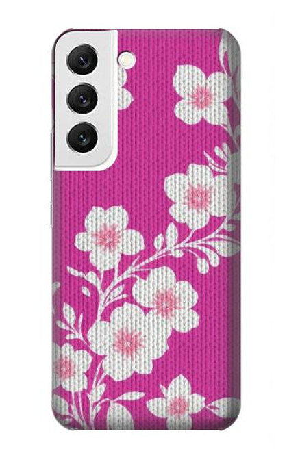 S3924 Cherry Blossom Pink Background Hülle Schutzhülle Taschen für Samsung Galaxy S22