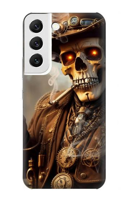 S3949 Steampunk Skull Smoking Hülle Schutzhülle Taschen für Samsung Galaxy S22