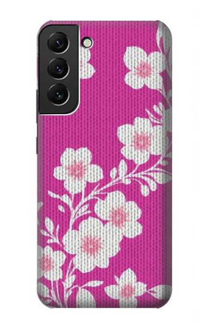 S3924 Cherry Blossom Pink Background Hülle Schutzhülle Taschen für Samsung Galaxy S22 Plus