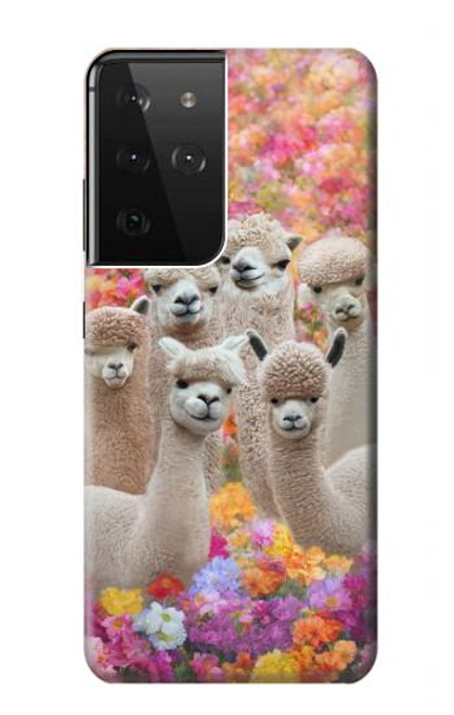 S3916 Alpaca Family Baby Alpaca Hülle Schutzhülle Taschen für Samsung Galaxy S21 Ultra 5G