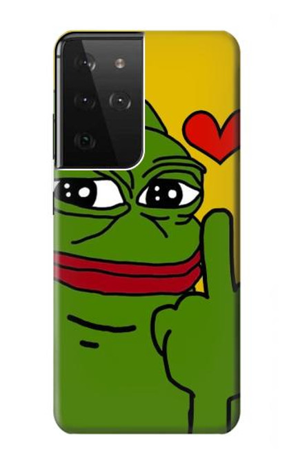 S3945 Pepe Love Middle Finger Hülle Schutzhülle Taschen für Samsung Galaxy S21 Ultra 5G