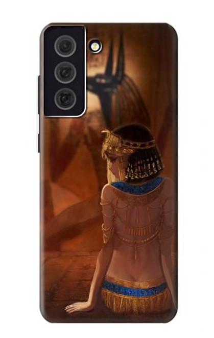 S3919 Egyptian Queen Cleopatra Anubis Hülle Schutzhülle Taschen für Samsung Galaxy S21 FE 5G