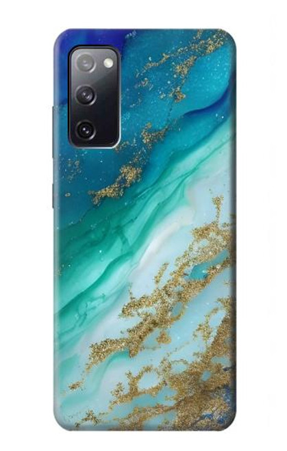 S3920 Abstract Ocean Blue Color Mixed Emerald Hülle Schutzhülle Taschen für Samsung Galaxy S20 FE
