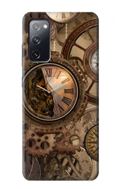 S3927 Compass Clock Gage Steampunk Hülle Schutzhülle Taschen für Samsung Galaxy S20 FE