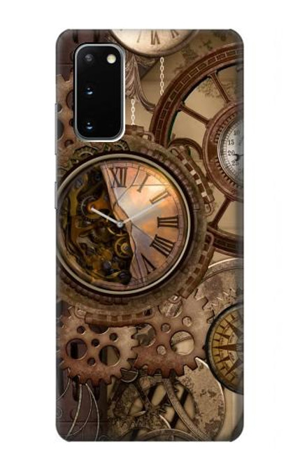 S3927 Compass Clock Gage Steampunk Hülle Schutzhülle Taschen für Samsung Galaxy S20