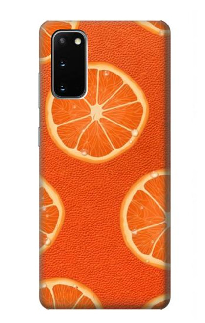 S3946 Seamless Orange Pattern Hülle Schutzhülle Taschen für Samsung Galaxy S20