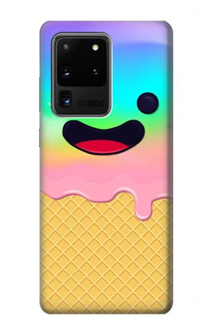 S3939 Ice Cream Cute Smile Hülle Schutzhülle Taschen für Samsung Galaxy S20 Ultra