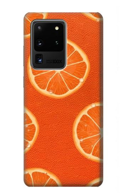 S3946 Seamless Orange Pattern Hülle Schutzhülle Taschen für Samsung Galaxy S20 Ultra