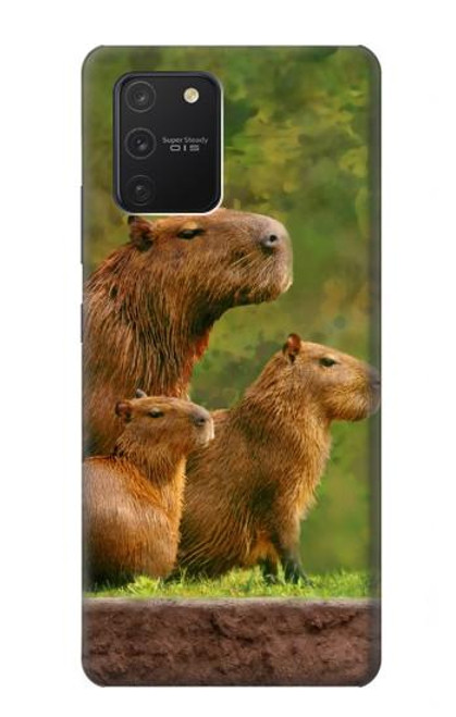 S3917 Capybara Family Giant Guinea Pig Hülle Schutzhülle Taschen für Samsung Galaxy S10 Lite