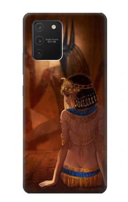 S3919 Egyptian Queen Cleopatra Anubis Hülle Schutzhülle Taschen für Samsung Galaxy S10 Lite