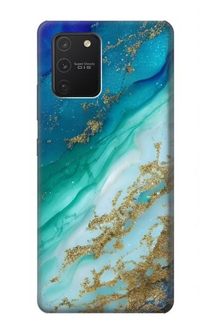 S3920 Abstract Ocean Blue Color Mixed Emerald Hülle Schutzhülle Taschen für Samsung Galaxy S10 Lite