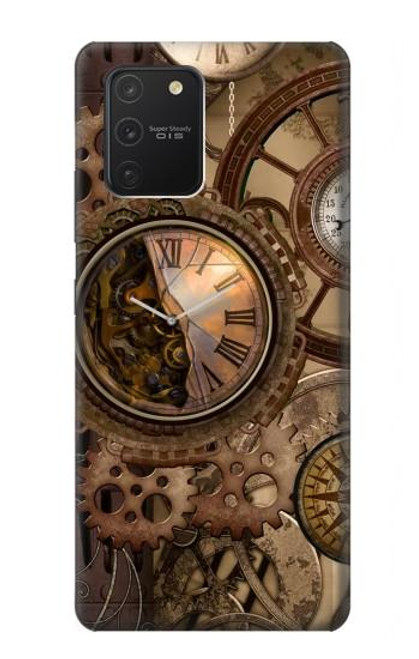 S3927 Compass Clock Gage Steampunk Hülle Schutzhülle Taschen für Samsung Galaxy S10 Lite