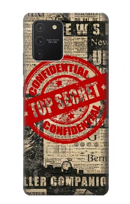 S3937 Text Top Secret Art Vintage Hülle Schutzhülle Taschen für Samsung Galaxy S10 Lite