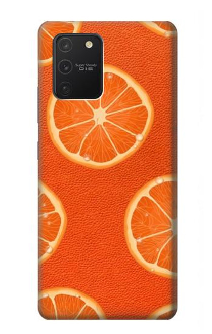 S3946 Seamless Orange Pattern Hülle Schutzhülle Taschen für Samsung Galaxy S10 Lite