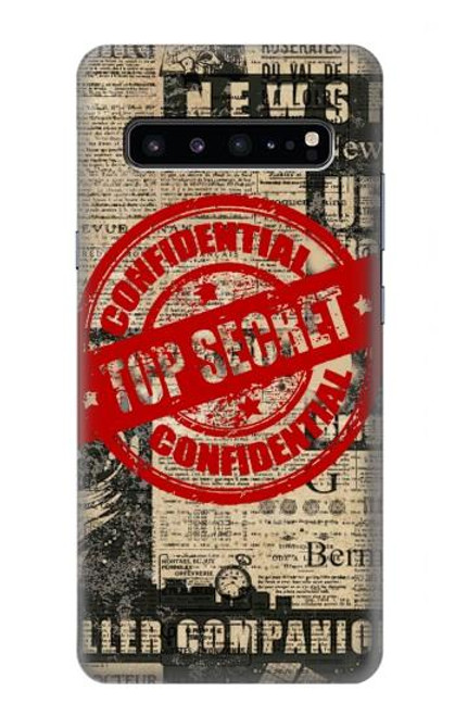 S3937 Text Top Secret Art Vintage Hülle Schutzhülle Taschen für Samsung Galaxy S10 5G