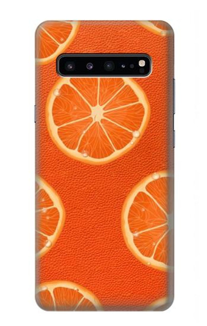 S3946 Seamless Orange Pattern Hülle Schutzhülle Taschen für Samsung Galaxy S10 5G