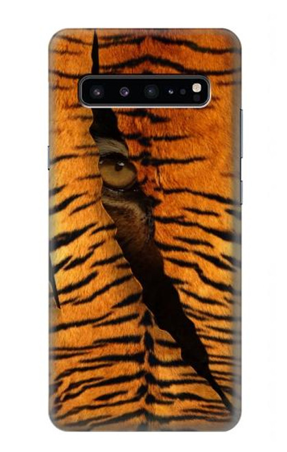 S3951 Tiger Eye Tear Marks Hülle Schutzhülle Taschen für Samsung Galaxy S10 5G