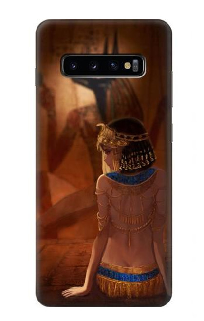 S3919 Egyptian Queen Cleopatra Anubis Hülle Schutzhülle Taschen für Samsung Galaxy S10 Plus