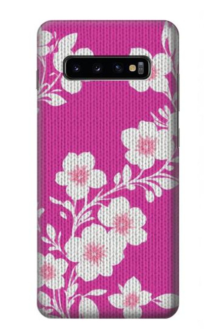 S3924 Cherry Blossom Pink Background Hülle Schutzhülle Taschen für Samsung Galaxy S10 Plus