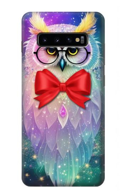 S3934 Fantasy Nerd Owl Hülle Schutzhülle Taschen für Samsung Galaxy S10 Plus