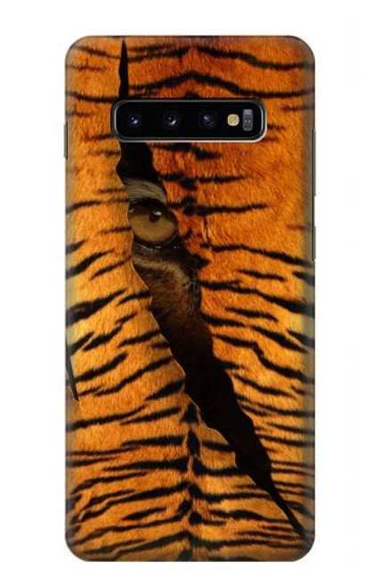 S3951 Tiger Eye Tear Marks Hülle Schutzhülle Taschen für Samsung Galaxy S10 Plus