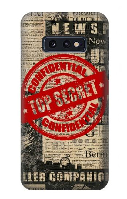 S3937 Text Top Secret Art Vintage Hülle Schutzhülle Taschen für Samsung Galaxy S10e