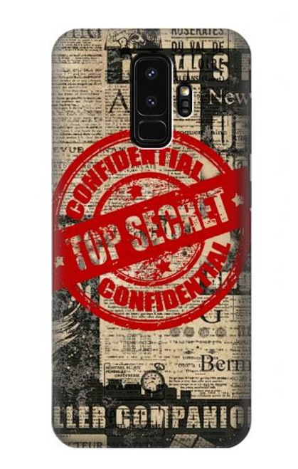 S3937 Text Top Secret Art Vintage Hülle Schutzhülle Taschen für Samsung Galaxy S9 Plus