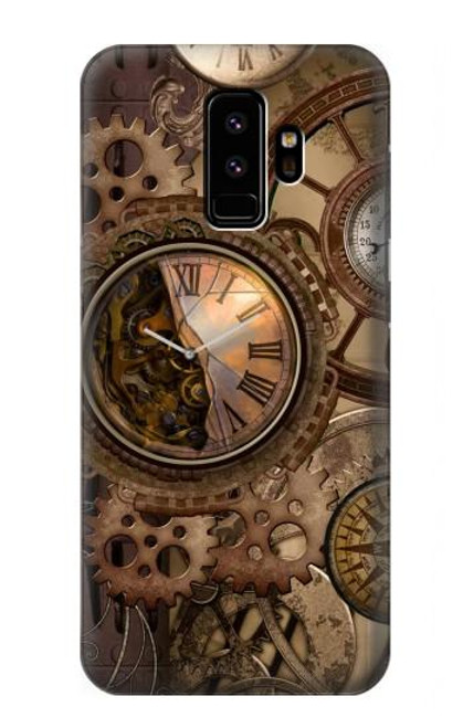 S3927 Compass Clock Gage Steampunk Hülle Schutzhülle Taschen für Samsung Galaxy S9