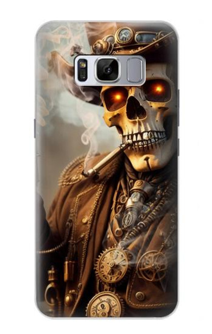 S3949 Steampunk Skull Smoking Hülle Schutzhülle Taschen für Samsung Galaxy S8