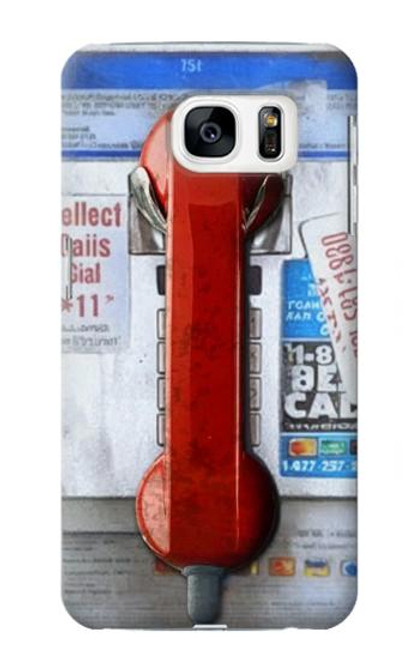 S3925 Collage Vintage Pay Phone Hülle Schutzhülle Taschen für Samsung Galaxy S7