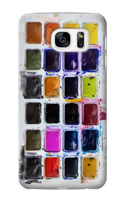 S3956 Watercolor Palette Box Graphic Hülle Schutzhülle Taschen für Samsung Galaxy S7