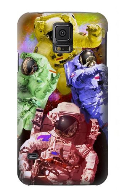 S3914 Colorful Nebula Astronaut Suit Galaxy Hülle Schutzhülle Taschen für Samsung Galaxy S5