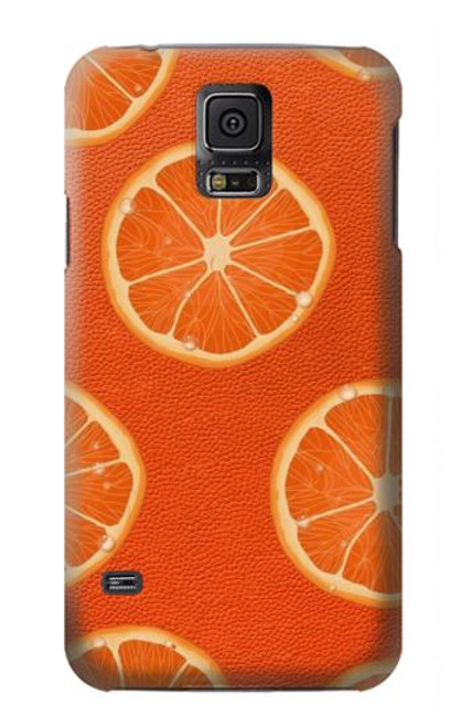 S3946 Seamless Orange Pattern Hülle Schutzhülle Taschen für Samsung Galaxy S5