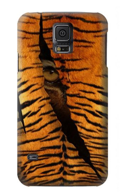 S3951 Tiger Eye Tear Marks Hülle Schutzhülle Taschen für Samsung Galaxy S5