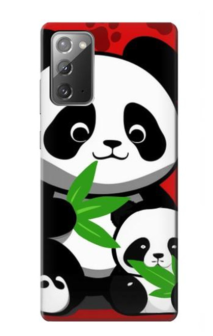 S3929 Cute Panda Eating Bamboo Hülle Schutzhülle Taschen für Samsung Galaxy Note 20