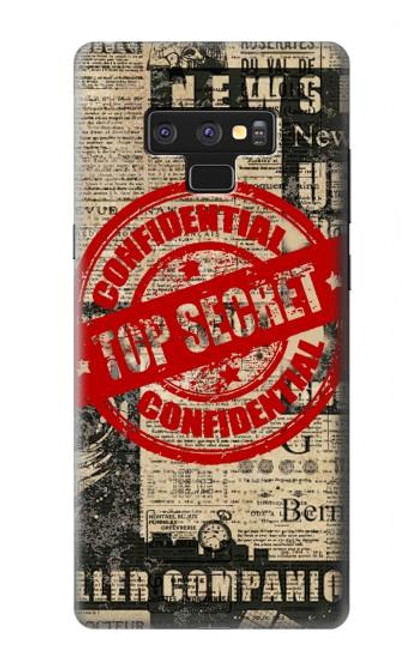 S3937 Text Top Secret Art Vintage Hülle Schutzhülle Taschen für Note 9 Samsung Galaxy Note9