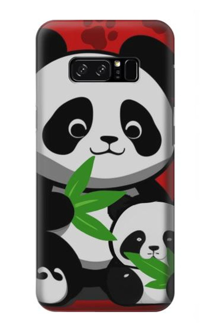 S3929 Cute Panda Eating Bamboo Hülle Schutzhülle Taschen für Note 8 Samsung Galaxy Note8
