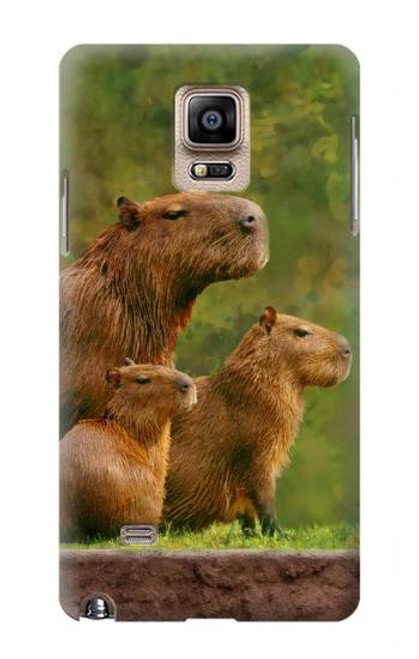 S3917 Capybara Family Giant Guinea Pig Hülle Schutzhülle Taschen für Samsung Galaxy Note 4