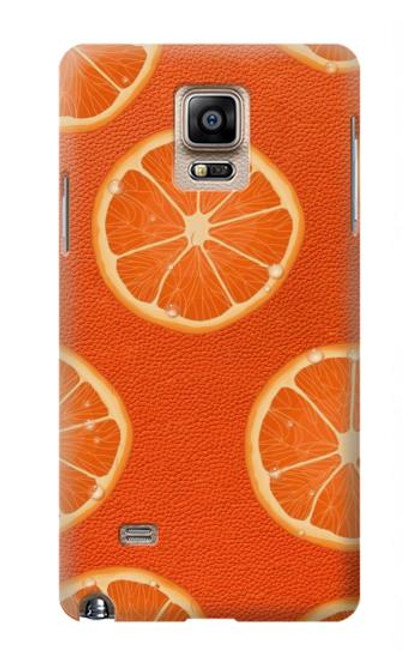 S3946 Seamless Orange Pattern Hülle Schutzhülle Taschen für Samsung Galaxy Note 4