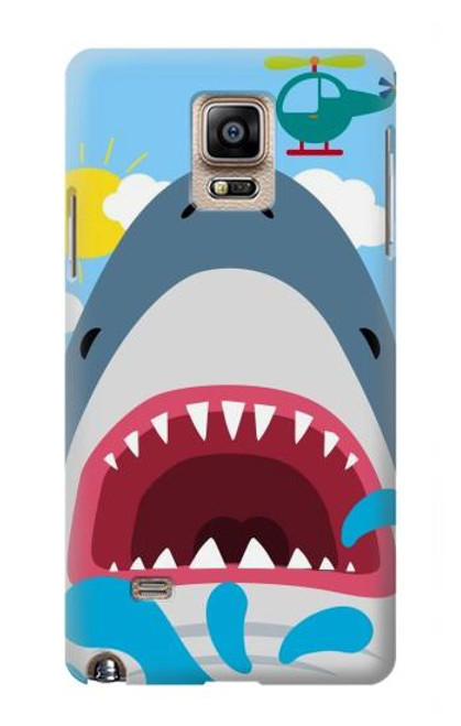 S3947 Shark Helicopter Cartoon Hülle Schutzhülle Taschen für Samsung Galaxy Note 4
