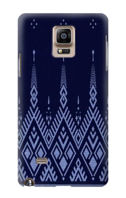 S3950 Textile Thai Blue Pattern Hülle Schutzhülle Taschen für Samsung Galaxy Note 4