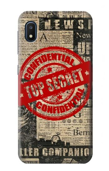 S3937 Text Top Secret Art Vintage Hülle Schutzhülle Taschen für Samsung Galaxy A10e