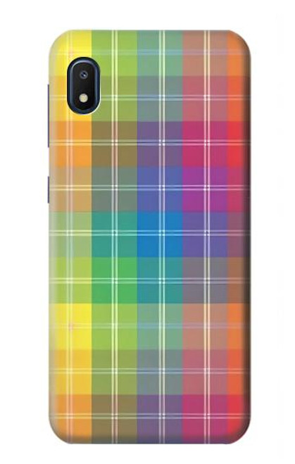 S3942 LGBTQ Rainbow Plaid Tartan Hülle Schutzhülle Taschen für Samsung Galaxy A10e