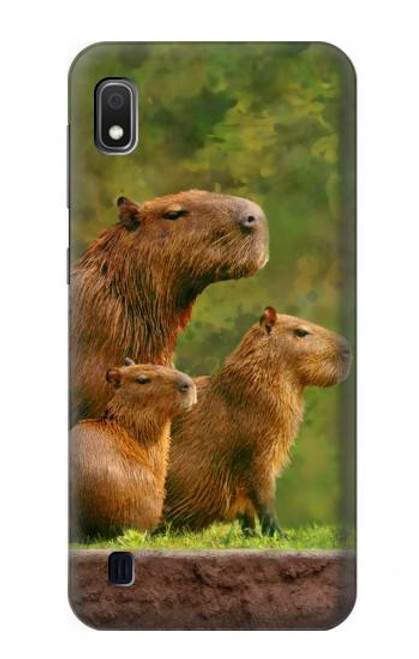S3917 Capybara Family Giant Guinea Pig Hülle Schutzhülle Taschen für Samsung Galaxy A10