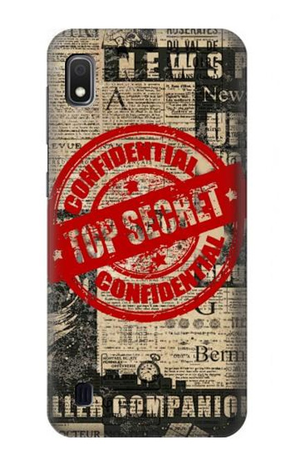 S3937 Text Top Secret Art Vintage Hülle Schutzhülle Taschen für Samsung Galaxy A10