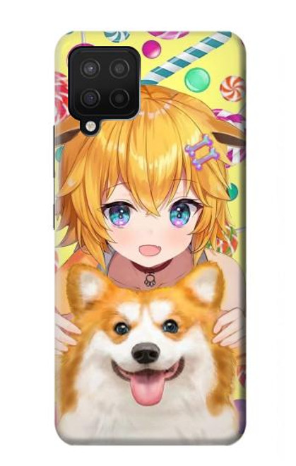 S3918 Baby Corgi Dog Corgi Girl Candy Hülle Schutzhülle Taschen für Samsung Galaxy A12