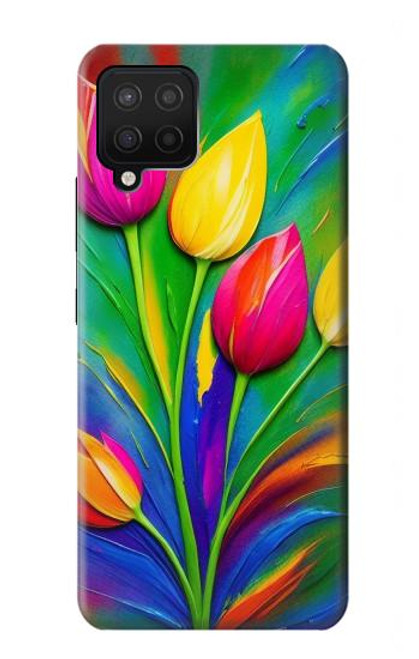 S3926 Colorful Tulip Oil Painting Hülle Schutzhülle Taschen für Samsung Galaxy A12