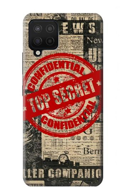 S3937 Text Top Secret Art Vintage Hülle Schutzhülle Taschen für Samsung Galaxy A12